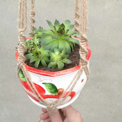 Flower Pot Net Bag Plant Greening Hanging