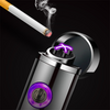 Electric Metal Lighters Smoking Windproof Dual Plasma Rechargeable USB Lighter