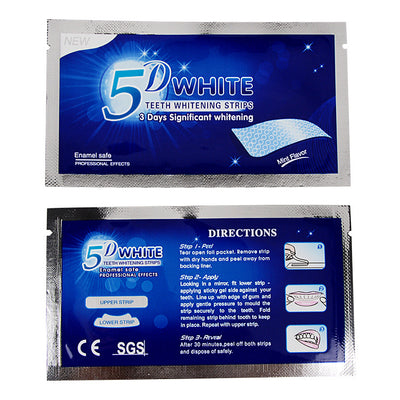 5D Gel Teeth Whitening Strips White Tooth Dental Kit Oral Hygiene Care Strip For False Teeth Veneers Dentist Seks Whiten Gel