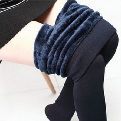 Fleece Leggings Winter Warm Thick High Stretch Plus Velvet Skinny Fitness Woman Pants Suitable Weight 45-75kg