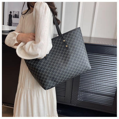 Simple Casual Commuting Tote Bag Fashion High Capacity Shoulder Bag Handbag