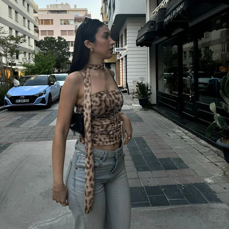 Leopure Tulle Blouse