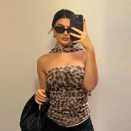 Leopure Tulle Blouse