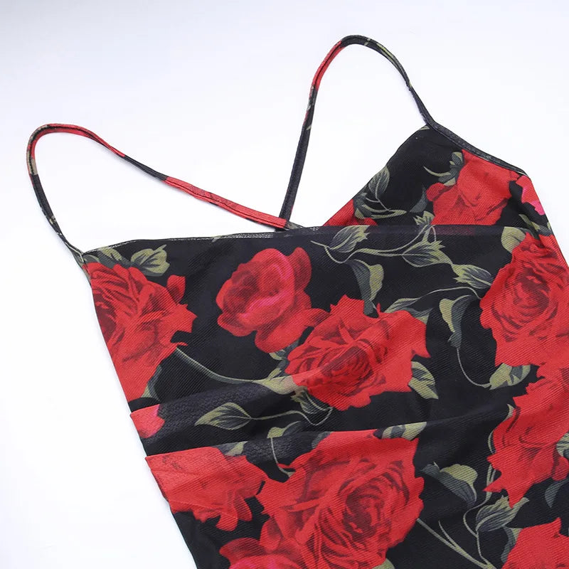 Elegant Floral Curve Maxi Dress