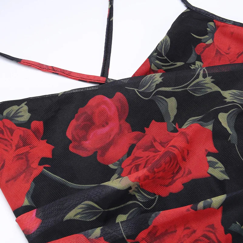 Elegant Floral Curve Maxi Dress