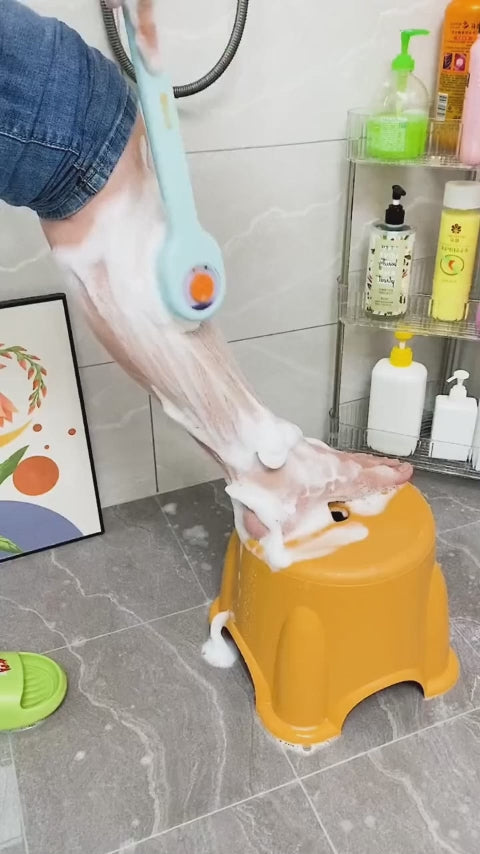 Dual-purpose Shower Brush Multifunctional Detachable Bath Brush Back Body Bath Shower Sponge Scrubber Brushes With Handle Massager Bathroom Brush Gadgets