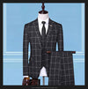 Men'sSuits, Checkered Suits, Three-Piece Suits, Work Suits, Professional Suits, Men's Clothing Trends