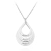 Engraved Drop Shaped Family Necklace