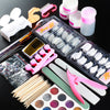 Nail Art Set Full Crystal Powder White Transparent Extension